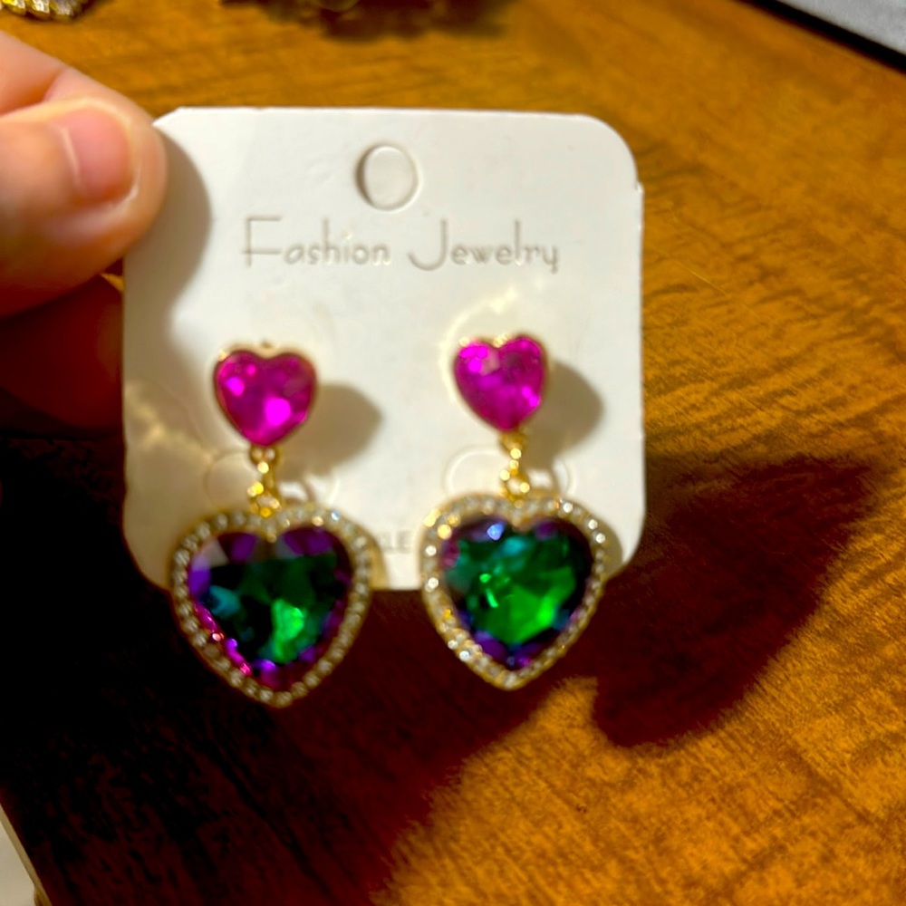 Beautiful Heart Dangle Earrings